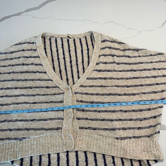 Free People Striped Open-Front Sweater cardigan - Picture 9 of 9